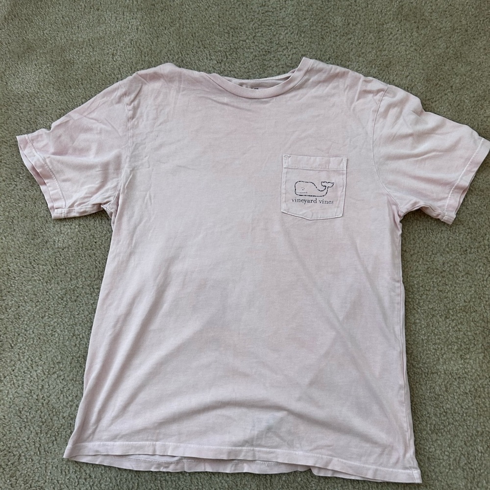 Vineyard Vines Pink Short Sleeve Tee Soft Cotton Crew Neck